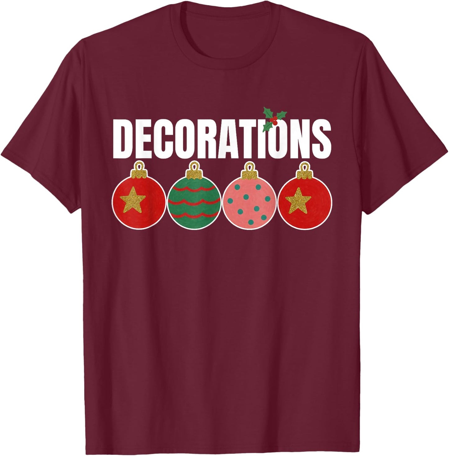 Funny I Put The D in Decorations Matching Couples Pajamas T-Shirt - T-Shirt | Maroon