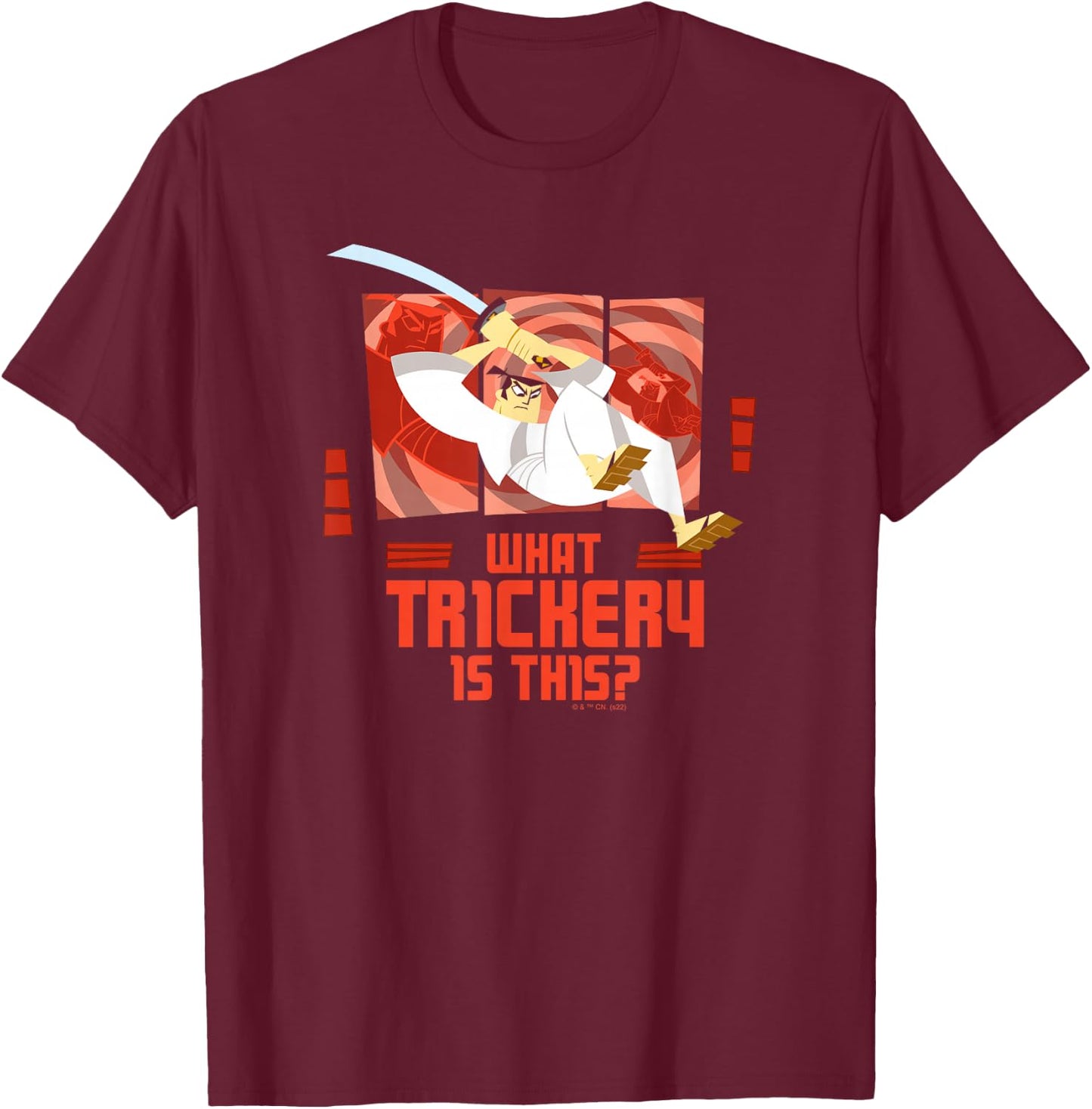 Samurai Jack What Trickery Is This? T-Shirt - T-Shirt | Maroon