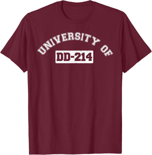 U.S. Military DD-214 Shirt Veteran Discharge DD214 T-Shirt - T-Shirt | Maroon