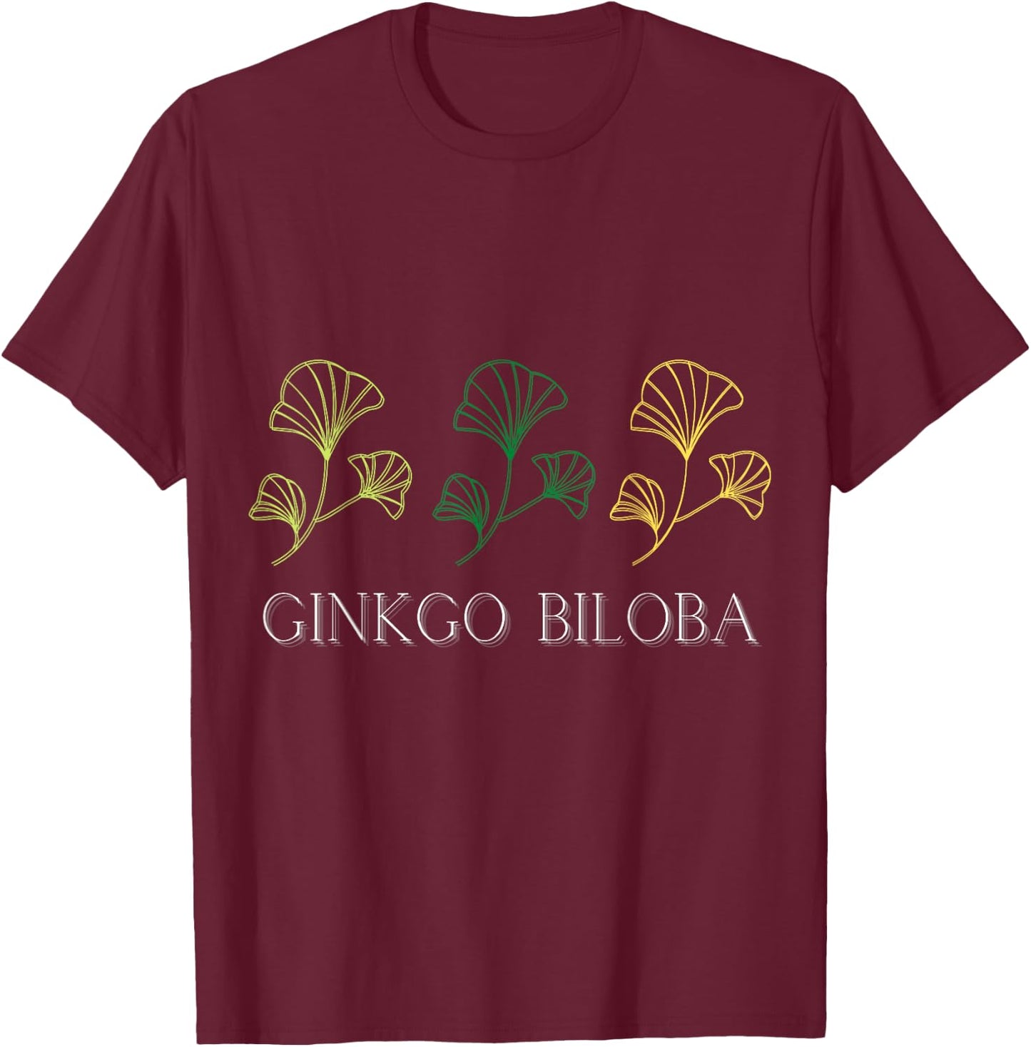 Ginkgo Biloba T-Shirt - T-Shirt | Maroon