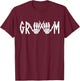 Groom Bride Skeleton Gothic Wedding Engagement Halloween T-Shirt - T-Shirt | Maroon