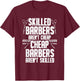 Barber Designs Dad Funny Hairdressing Hair Stylists T-Shirt - T-Shirt | Maroon