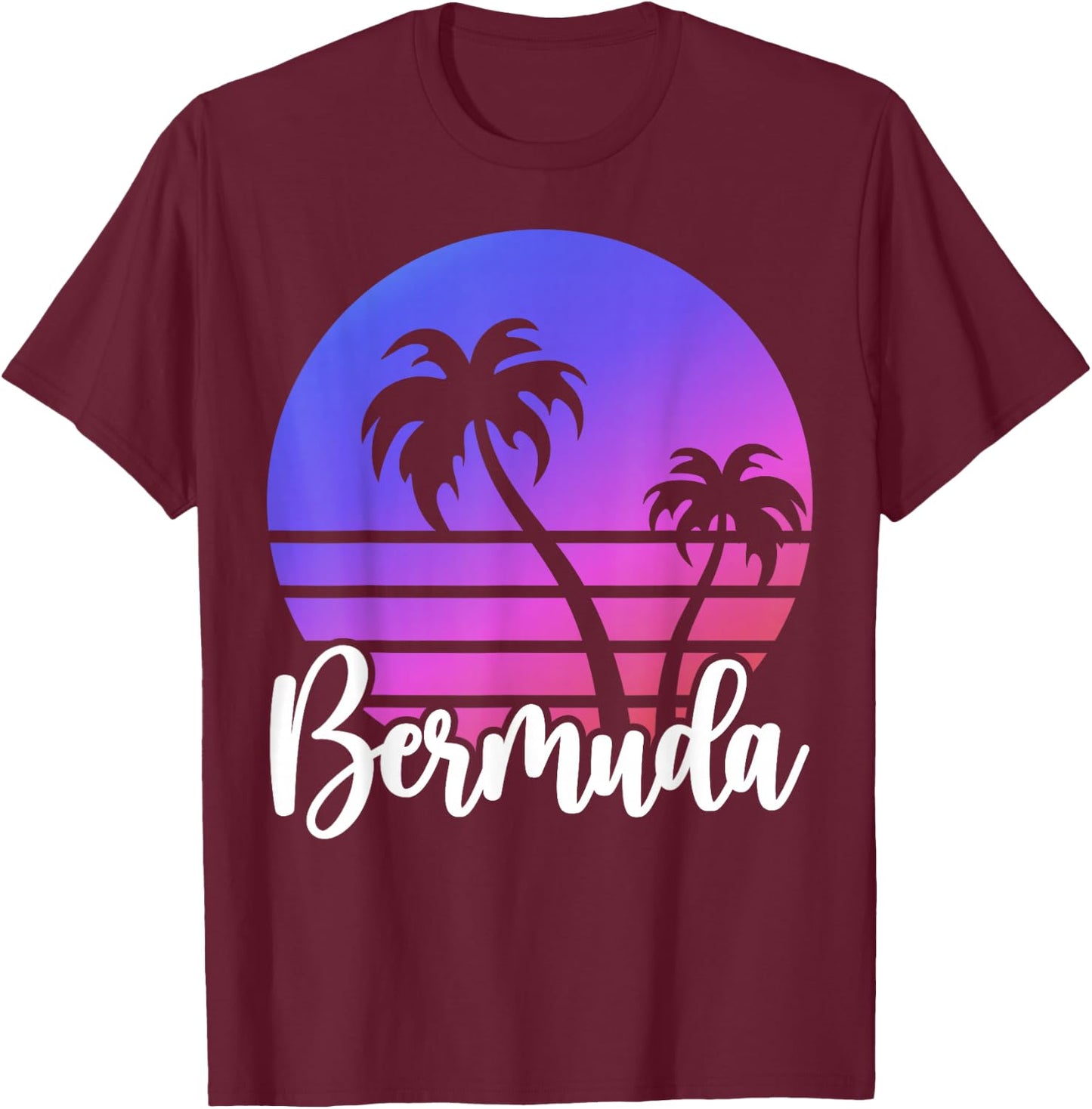 BERMUDA Beach Lover Summer Vacation Family Trip Souvenir T-Shirt - T-Shirt | Maroon
