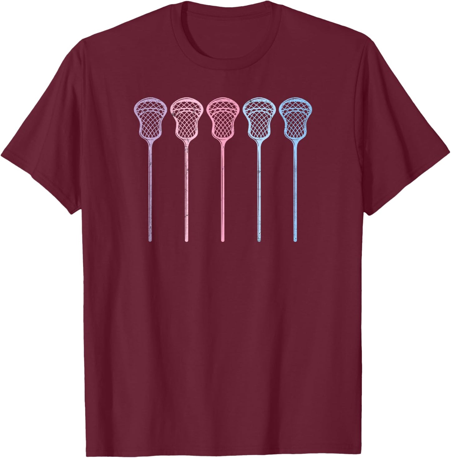Lacrosse Lacrosse Sticks woman girls retro T-Shirt - T-Shirt | Maroon