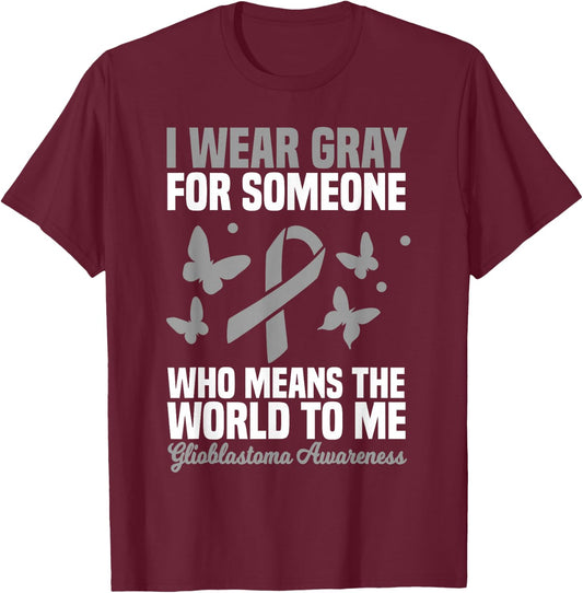 Glioblastoma Multiforme GBM Advocate Astrocytoma Brain Tumor T-Shirt - T-Shirt | Maroon