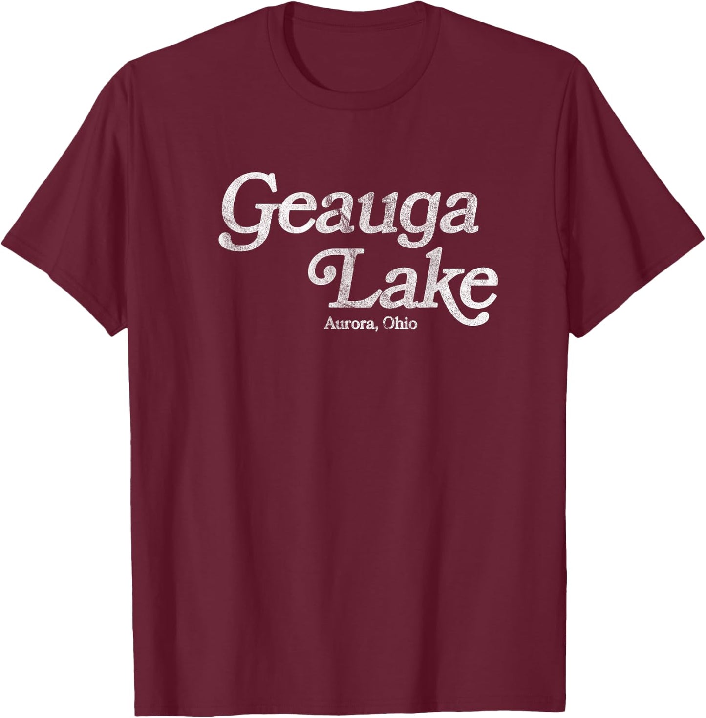 Vintage Geauga Lake Cleveland T-Shirt - T-Shirt | Maroon