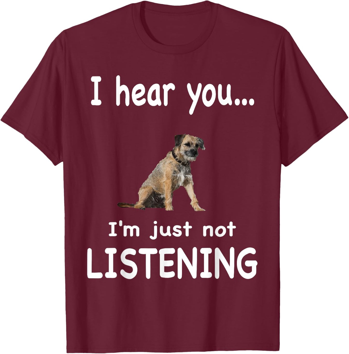 Border Terrier Dog - Border Terrier Men Women T-Shirt - T-Shirt | Maroon