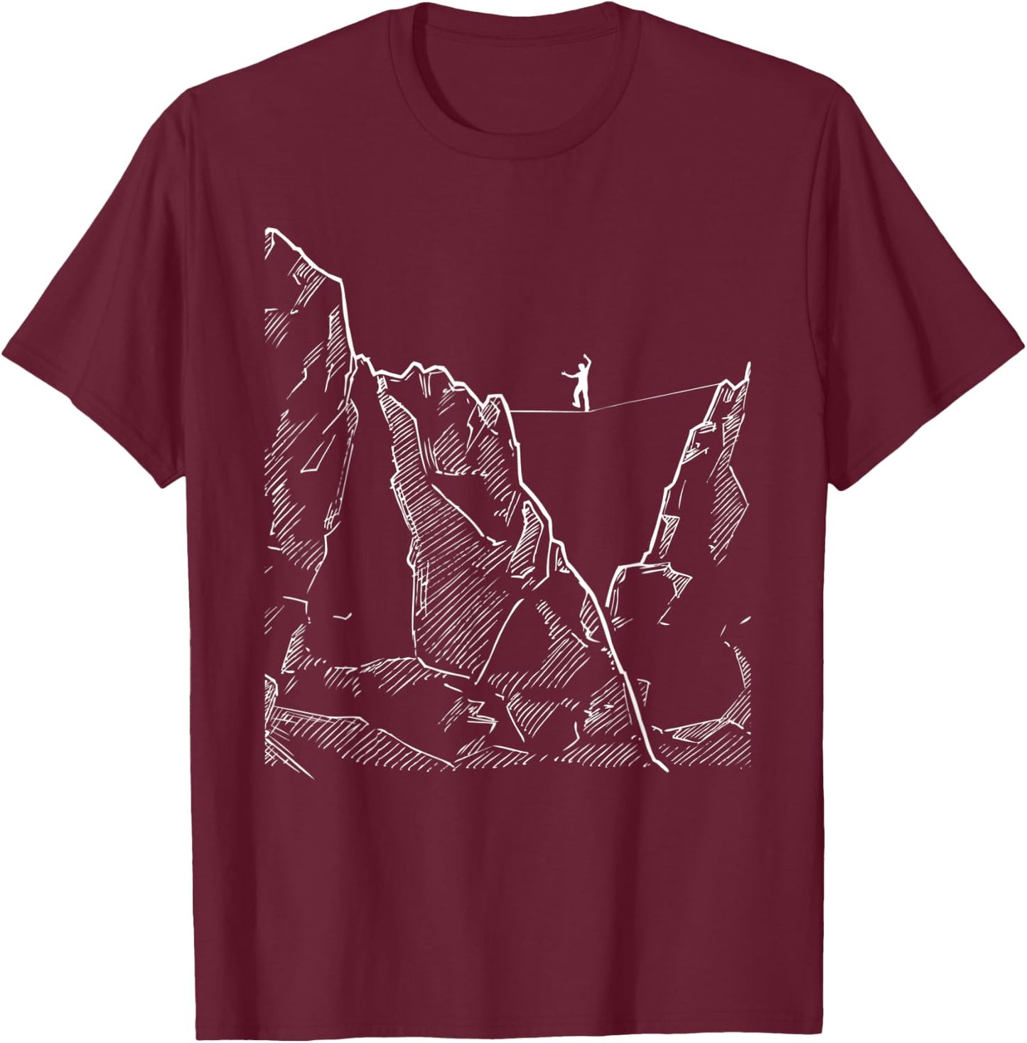 Slackliner - Slackline Slacklining Tightrope Trickline T-Shirt - T-Shirt | Maroon