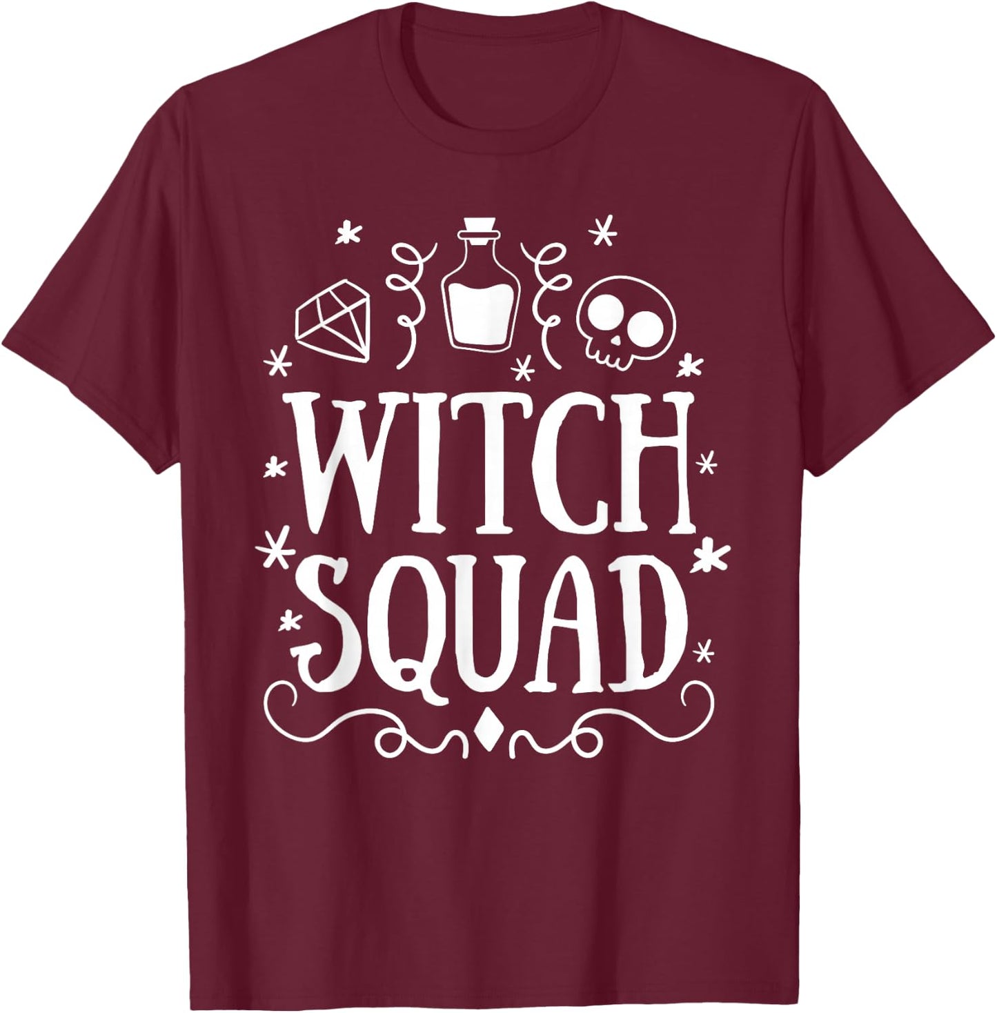 Witch Squad Funny Friend Matching Halloween Wiccan Women T-Shirt - T-Shirt | Maroon