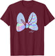 Disney Minnie Mouse Holographic Neon Minnie Bow T-Shirt - T-Shirt | Maroon