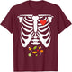 Skeleton Rib Cage Halloween Candy Costume Kids Toddler Funny T-Shirt - T-Shirt | Maroon