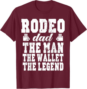 Funny Rodeo Dad Man Wallet Legend Rodeo Dad T-Shirt - T-Shirt | Maroon