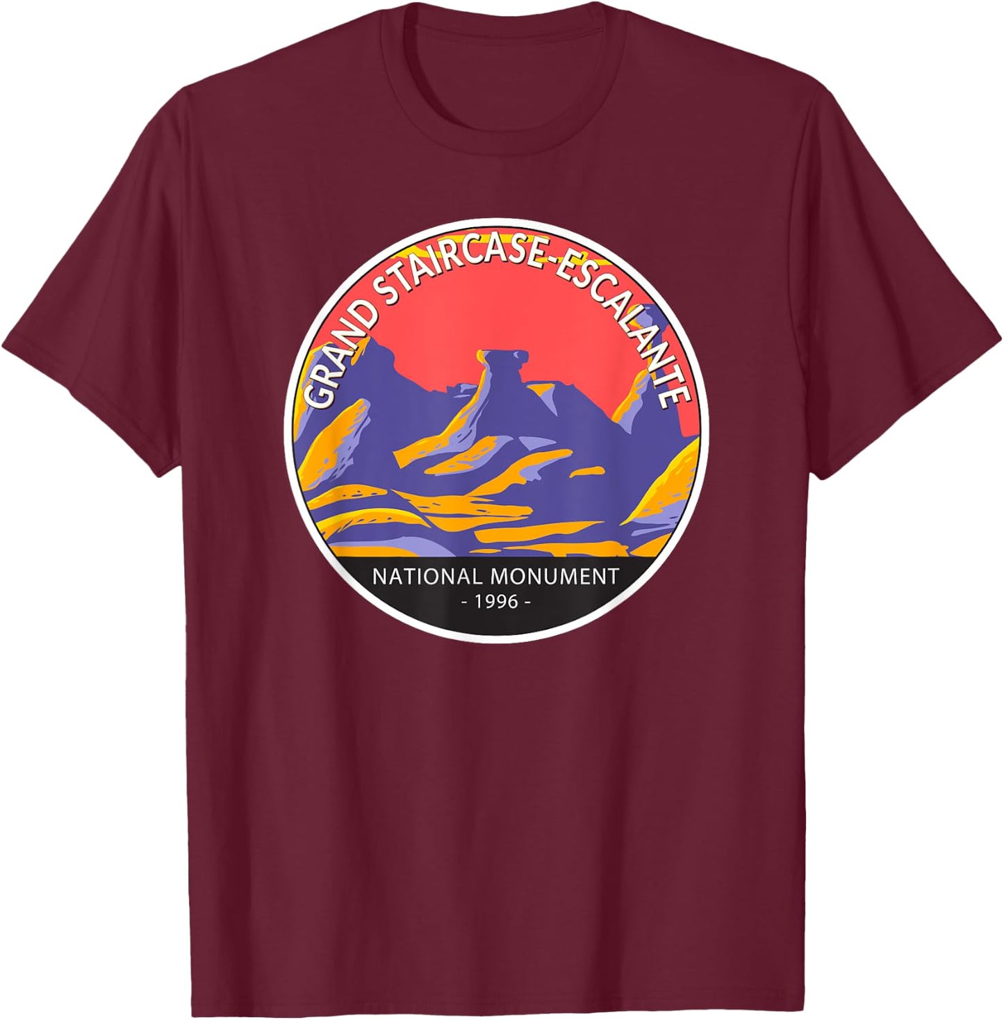 Grand Staircase Escalante National Monument Utah Vintage T-Shirt - T-Shirt | Maroon