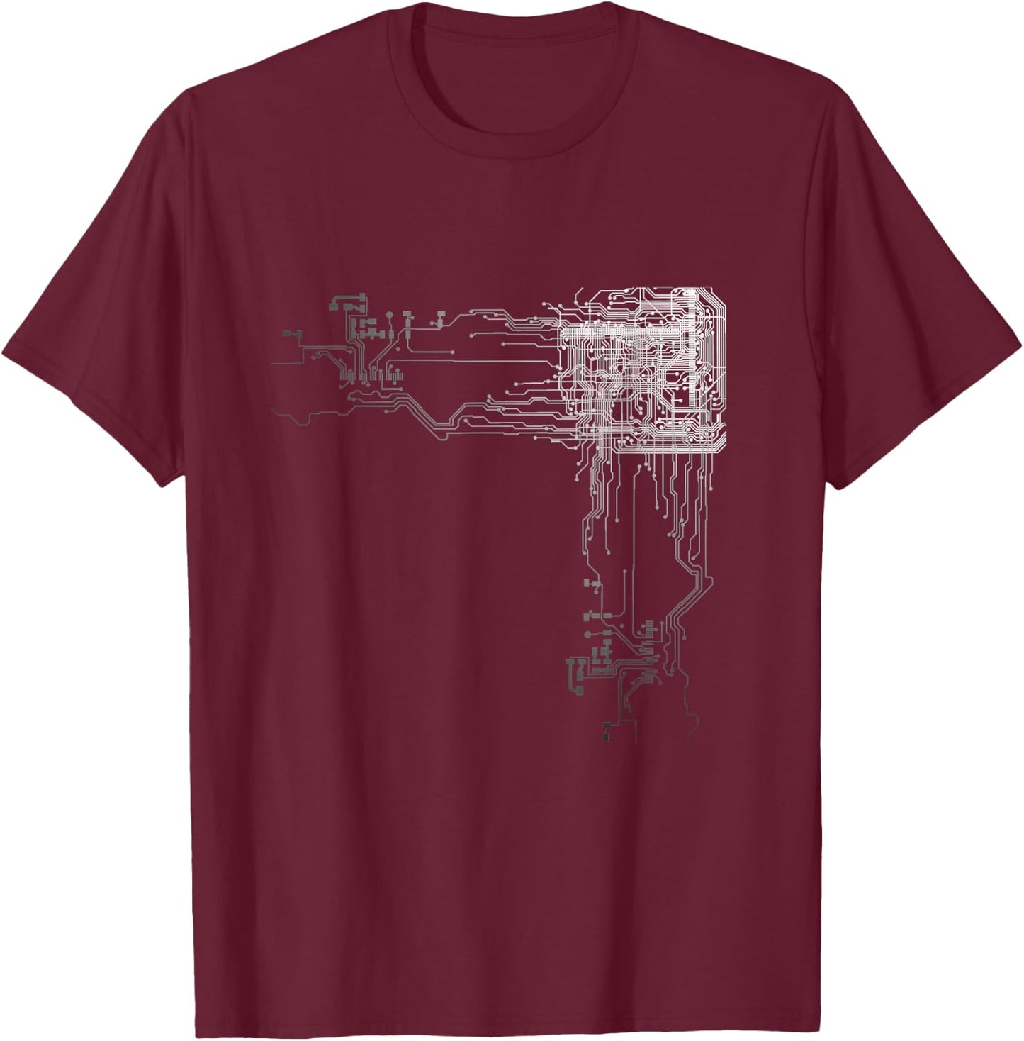 CPU technology nerd computer chip computer scientist T-Shirt - T-Shirt | Maroon