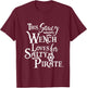 This Cheeky Wench Loves Her Salty Pirate Shirt Funny T-Shirt - T-Shirt | Maroon