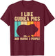 Funny Guinea Pig Design Women Kids Guinea Pig Lovers T-Shirt - T-Shirt | Maroon