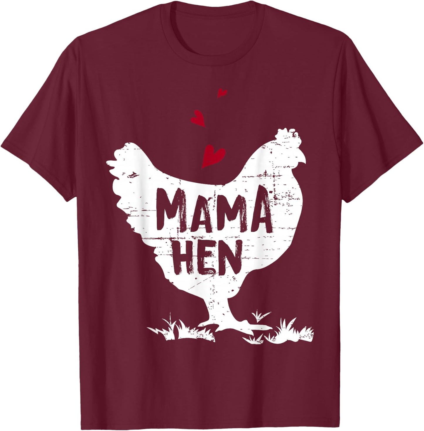 Mama Hen Chicken Funny Farmer Hen Chicken Mama T-Shirt - T-Shirt | Maroon