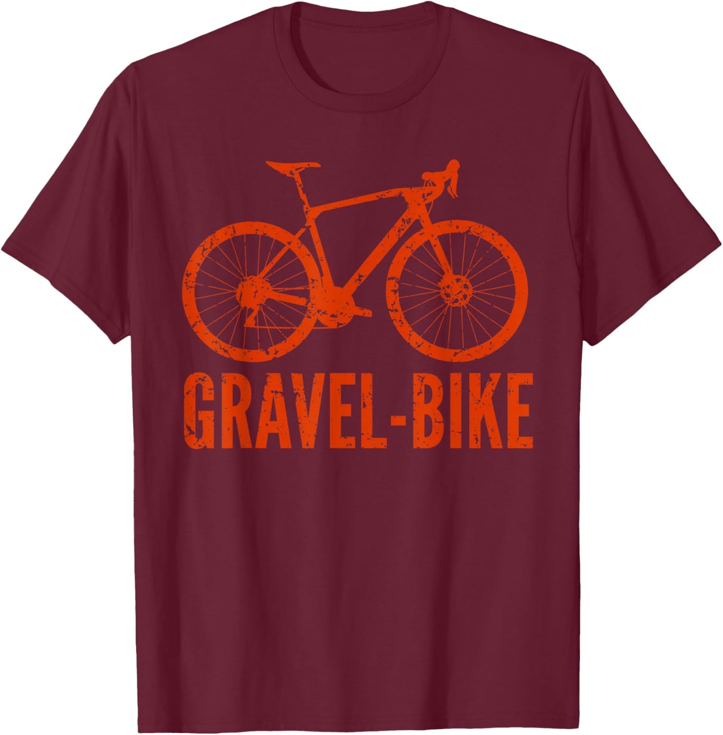 Gravel Bike Road Racing Bicycle Cyclocross T-Shirt - T-Shirt | Maroon