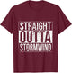 Straight Outta Stormwind Funny WoW Alliance Gamer Vintage T-Shirt - T-Shirt | Maroon