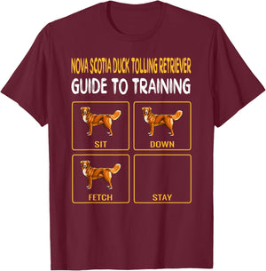 Duck Tolling Retrievers Guide To Training Dog Obedience Men Women Kids T-Shirt - T-Shirt | Maroon