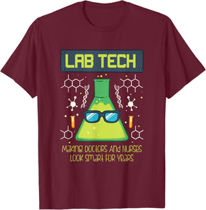 Funny Science Puns Humor Gift Lab Tech For Scientists T-Shirt - T-Shirt | Maroon