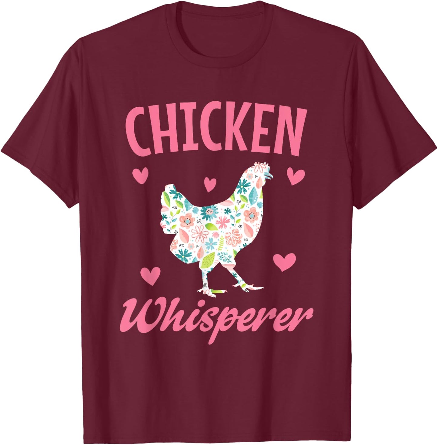 Chicken Whisperer Kids Women Girl Funny Chicken Farming T-Shirt - T-Shirt | Maroon