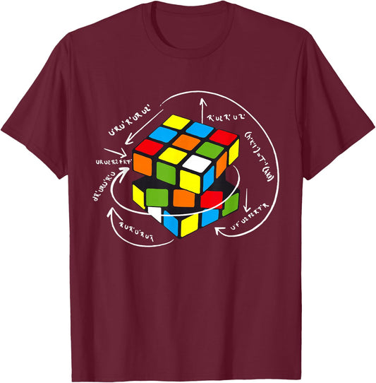 Funny Puzzle Cube Speed Cubing Computer Science T-Shirt - T-Shirt | Maroon