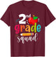 Second Grade Squad Funny Back To School 2nd Graders Teachers T-Shirt - T-Shirt | Maroon