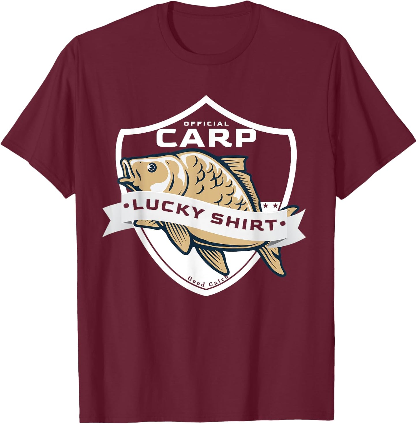 Carp Lucky Shirt Funny Fishing Accessories to Carp Fishing T-Shirt - T-Shirt | Maroon