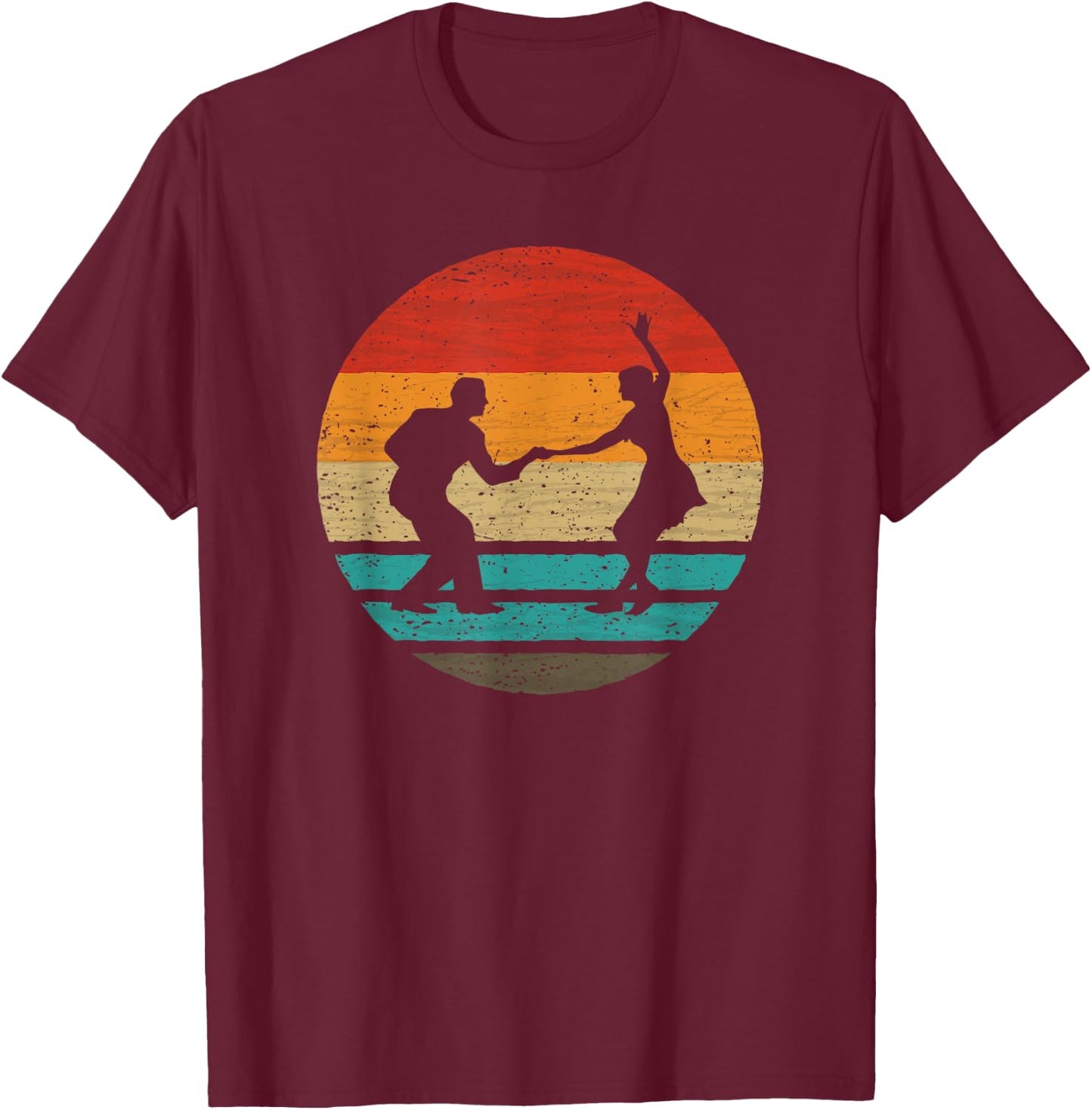Swing retro style vintage T-Shirt - T-Shirt | Maroon