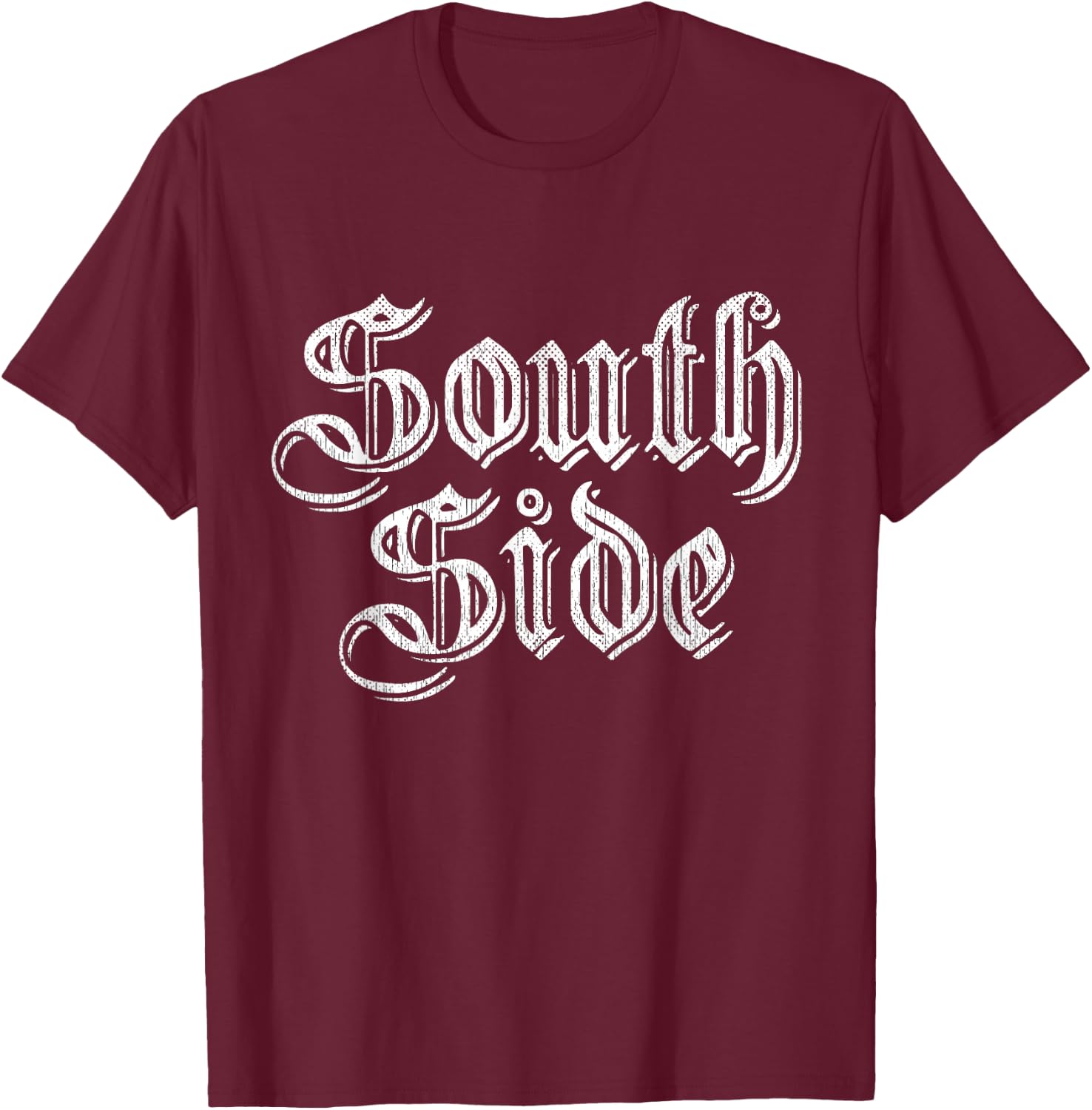 Classic South Side Chicago Distressed South Side T-Shirt - T-Shirt | Maroon