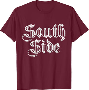 Classic South Side Chicago Distressed South Side T-Shirt - T-Shirt | Maroon