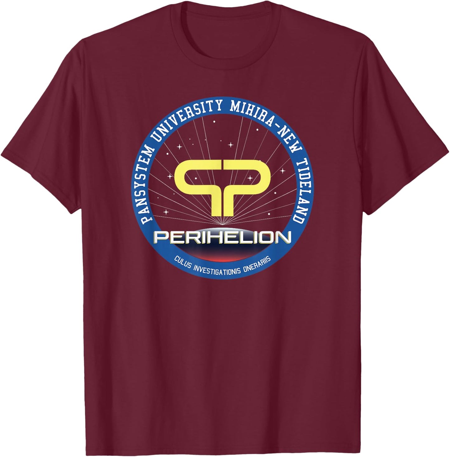 Perihelion Crew Patch T-Shirt - T-Shirt | Maroon