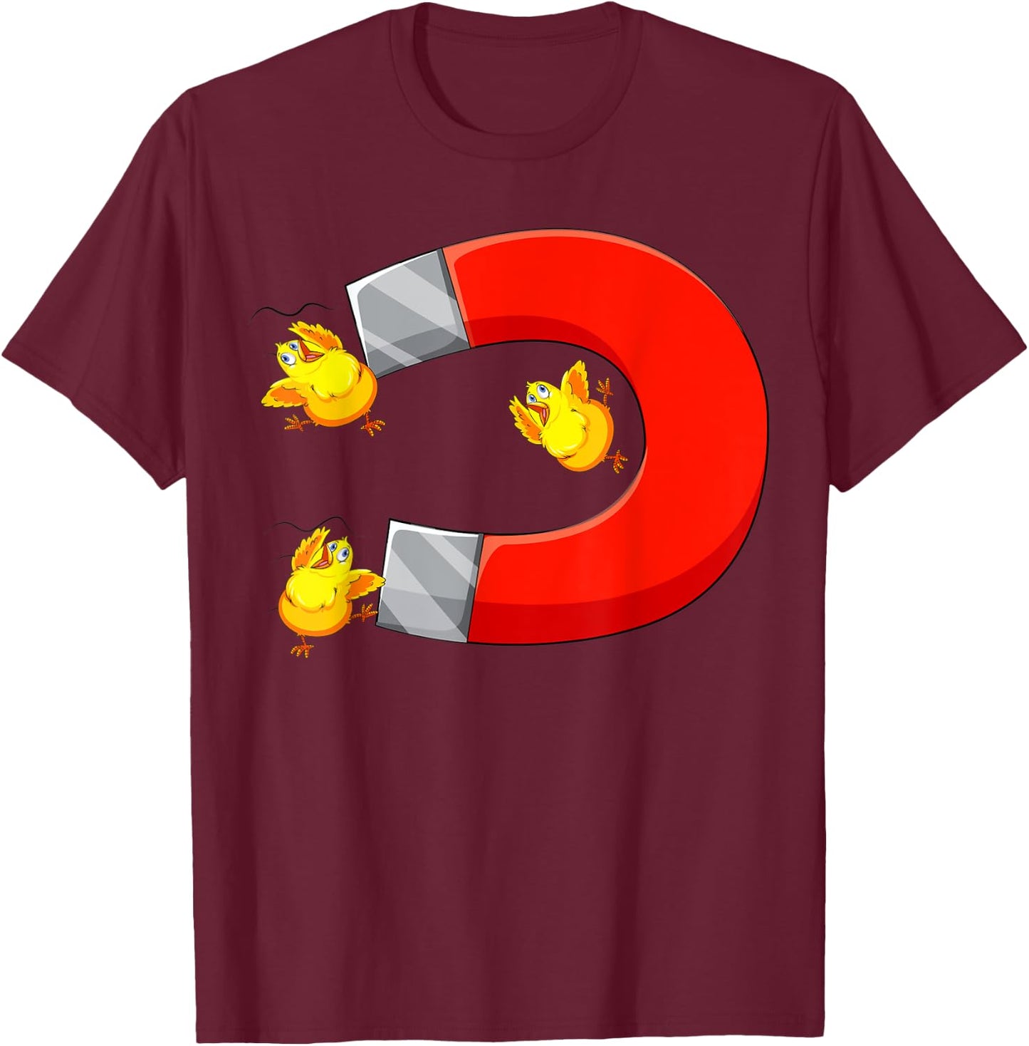 Funny Chicks Magnet DIY Halloween Office Party Costume T-Shirt - T-Shirt | Maroon