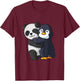 Panda and Penguin Cute Animal Lover Hugging Women Girls T-Shirt - T-Shirt | Maroon