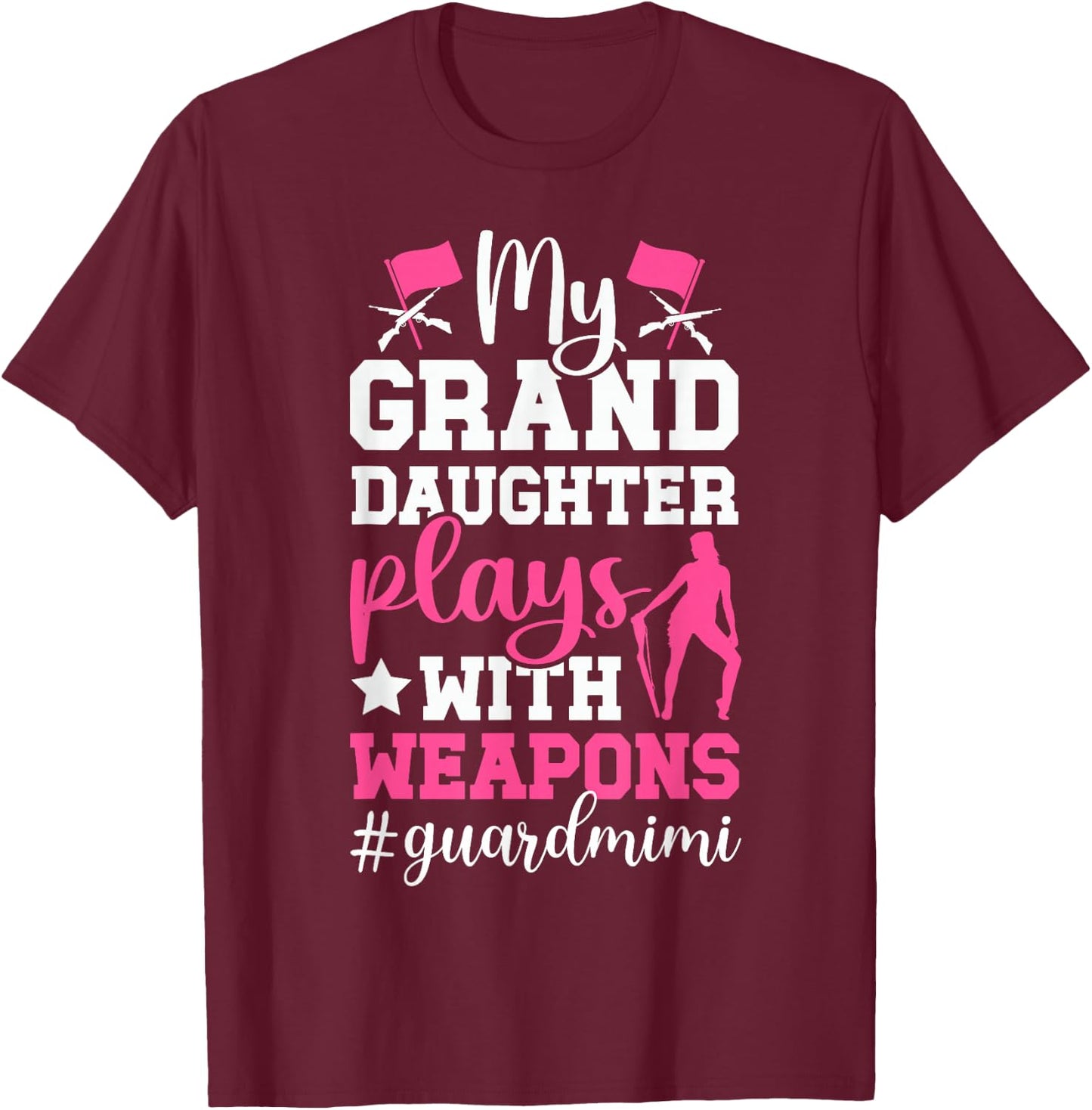 Color Guard Mimi Funny Mimi Of A Color Guard Member T-Shirt - T-Shirt | Maroon