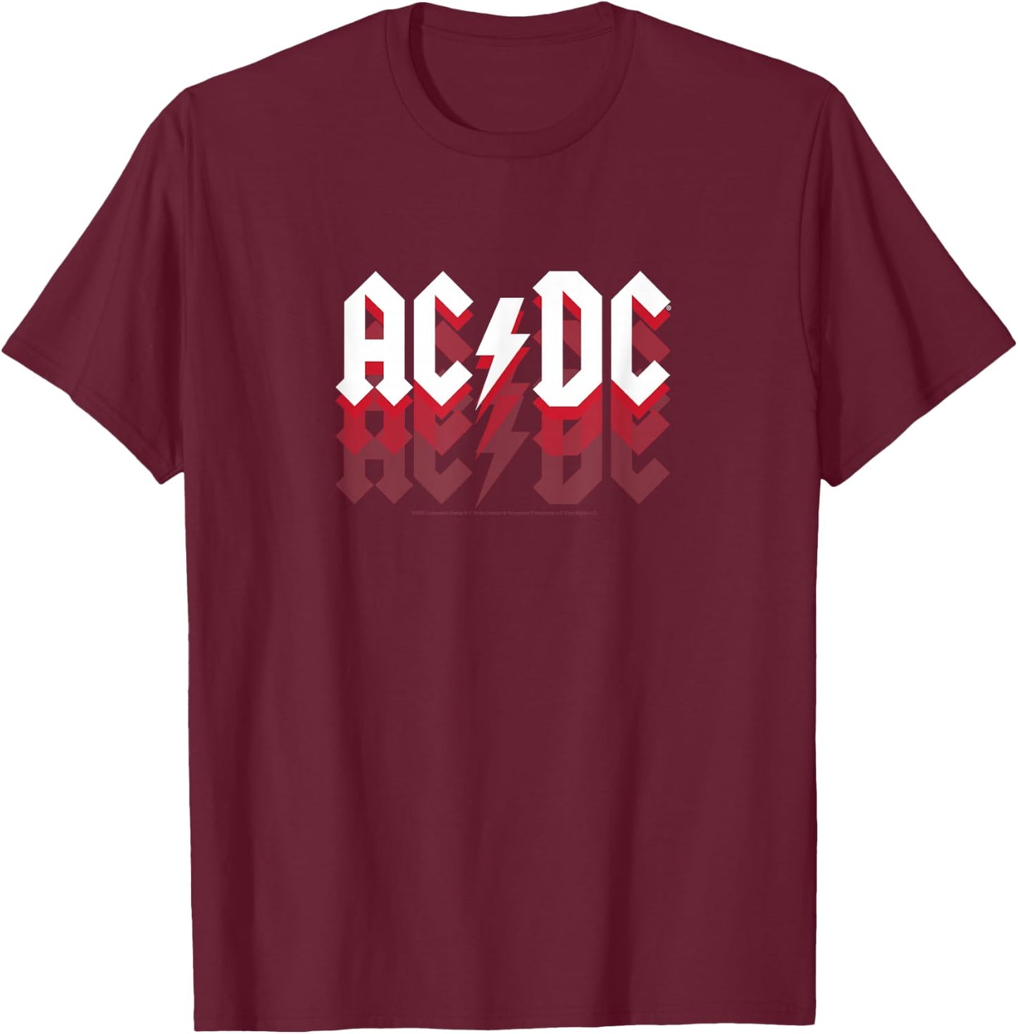 ACDC - Logo Fade T-Shirt - T-Shirt | Maroon