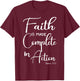 Faith is Made Complete in Action James 2:22 T-Shirt - T-Shirt | Maroon
