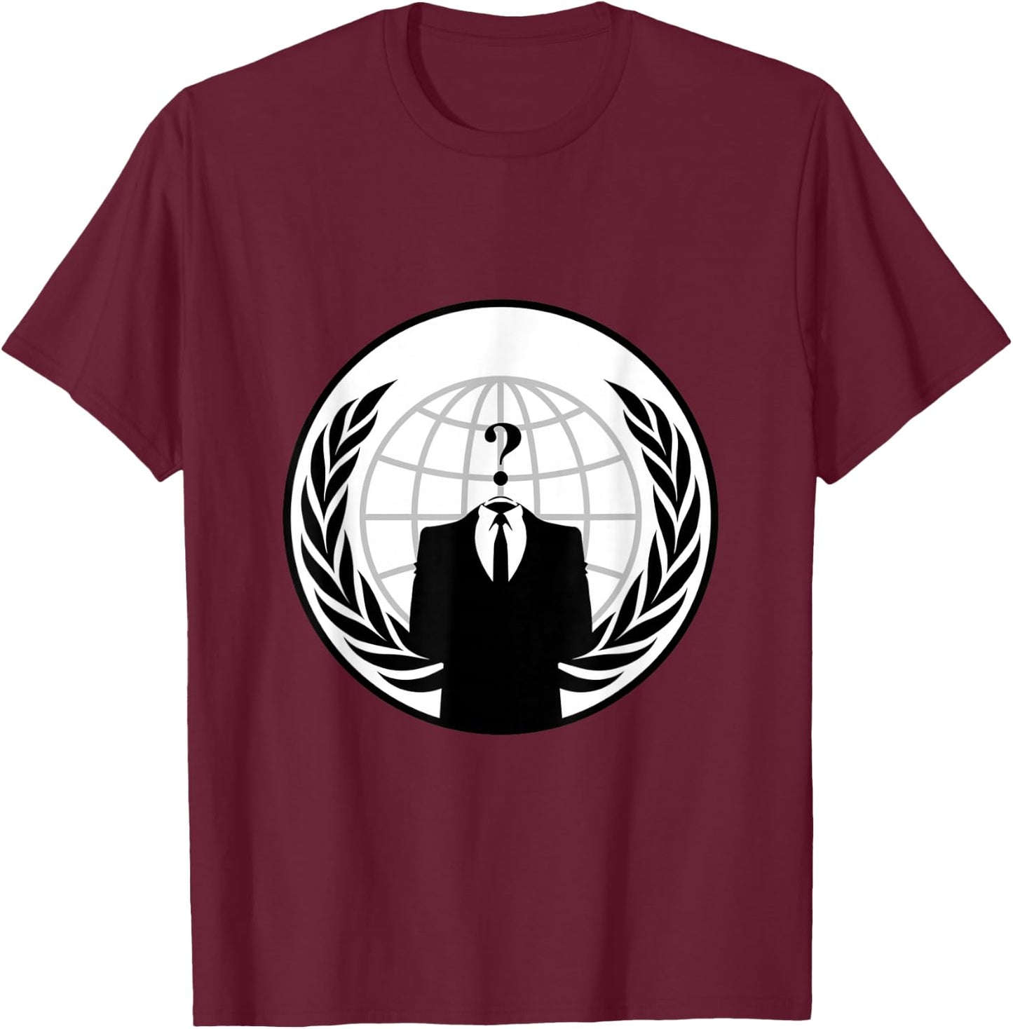 Anonymous Logo - We Are Anonymous T-Shirt - T-Shirt | Maroon