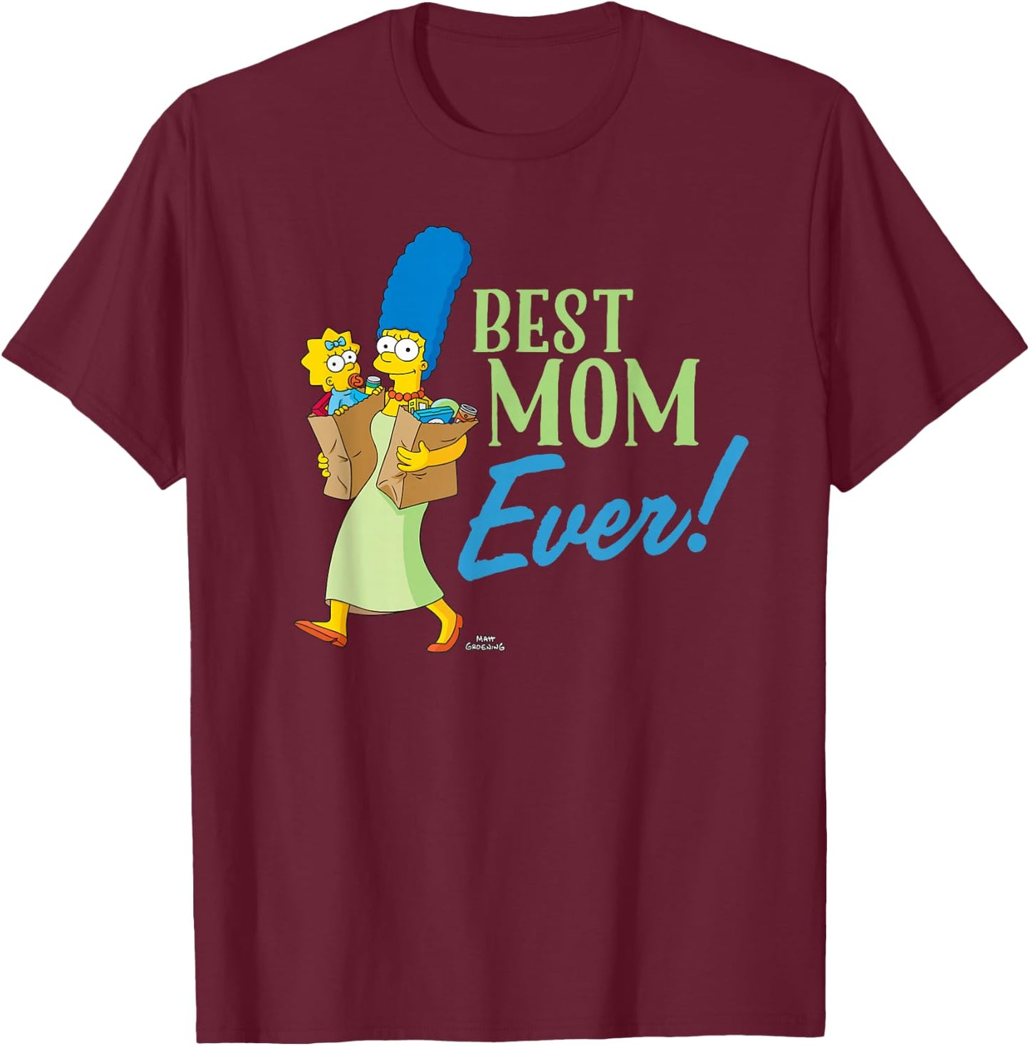 The Simpsons Marge Simpson Best Mom Ever T-Shirt - T-Shirt | Maroon