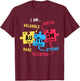Autism Awareness Shirts Men Boys Periodic Table Elements T-Shirt - T-Shirt | Maroon
