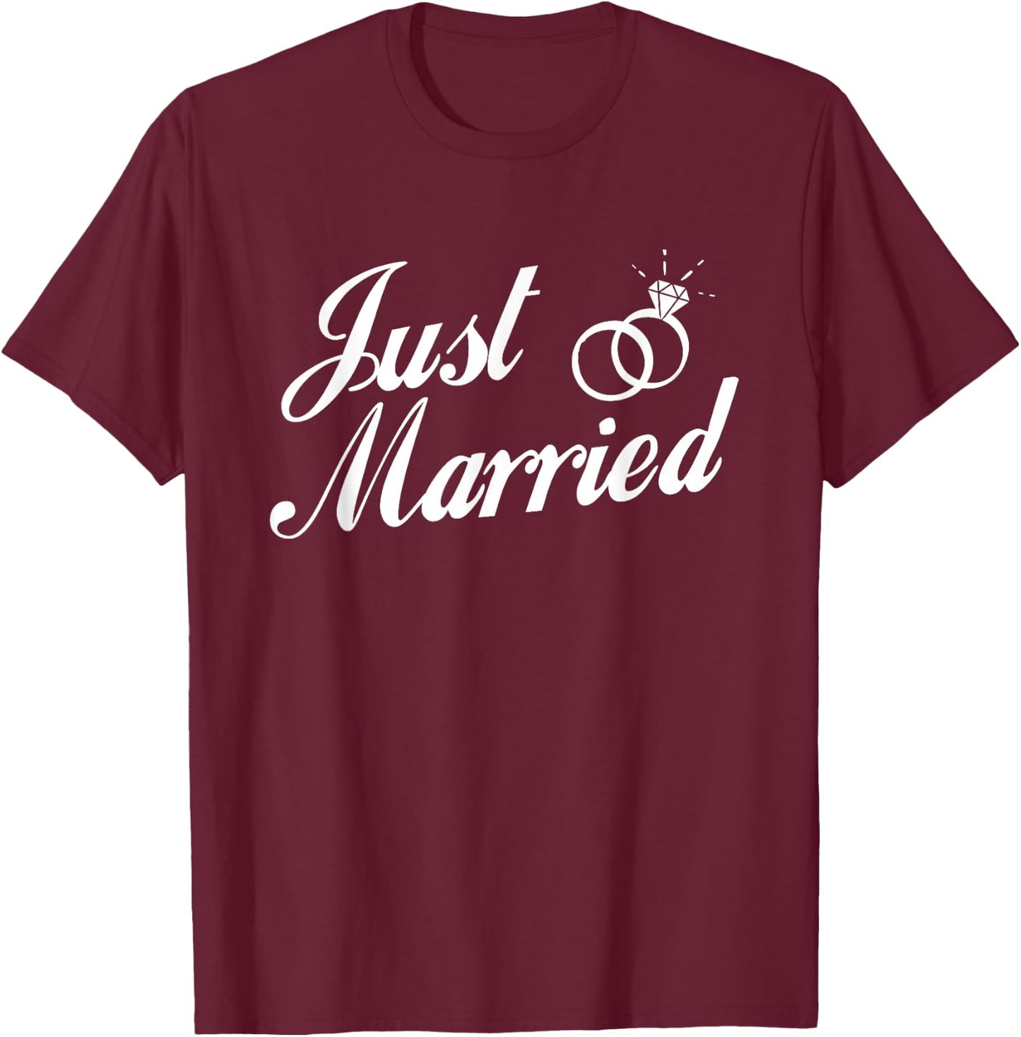 Just Married Couple T-Shirt - T-Shirt | Maroon