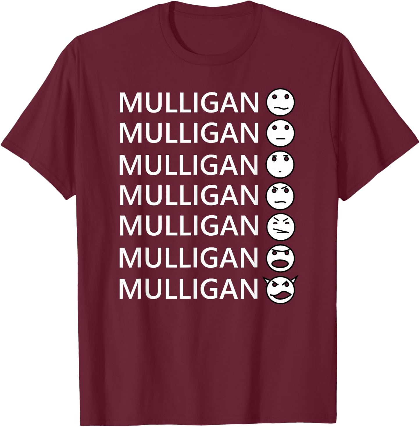 The Seven Faces of Mulligan Magic T-Shirt - T-Shirt | Maroon