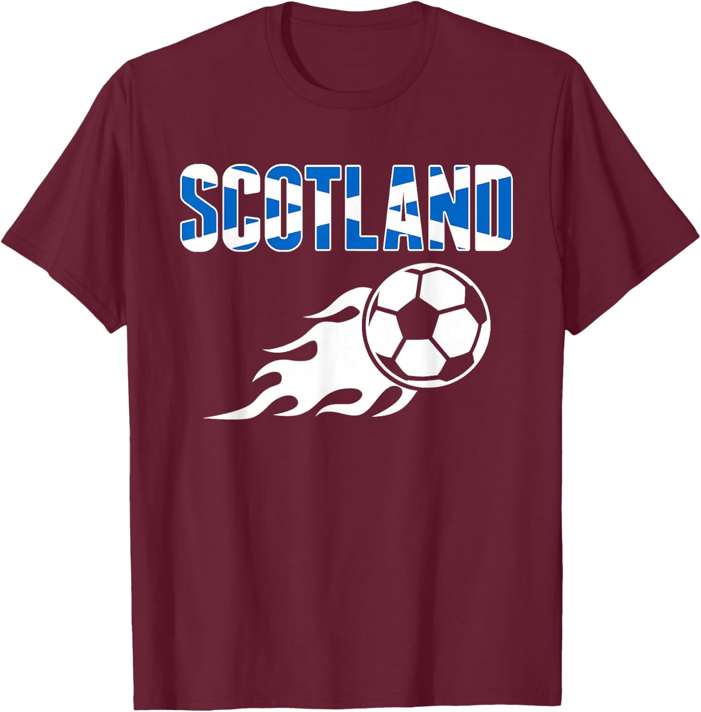 Scotland Soccer Fans Jersey - Scottish Flag Football Lovers T-Shirt - T-Shirt | Maroon