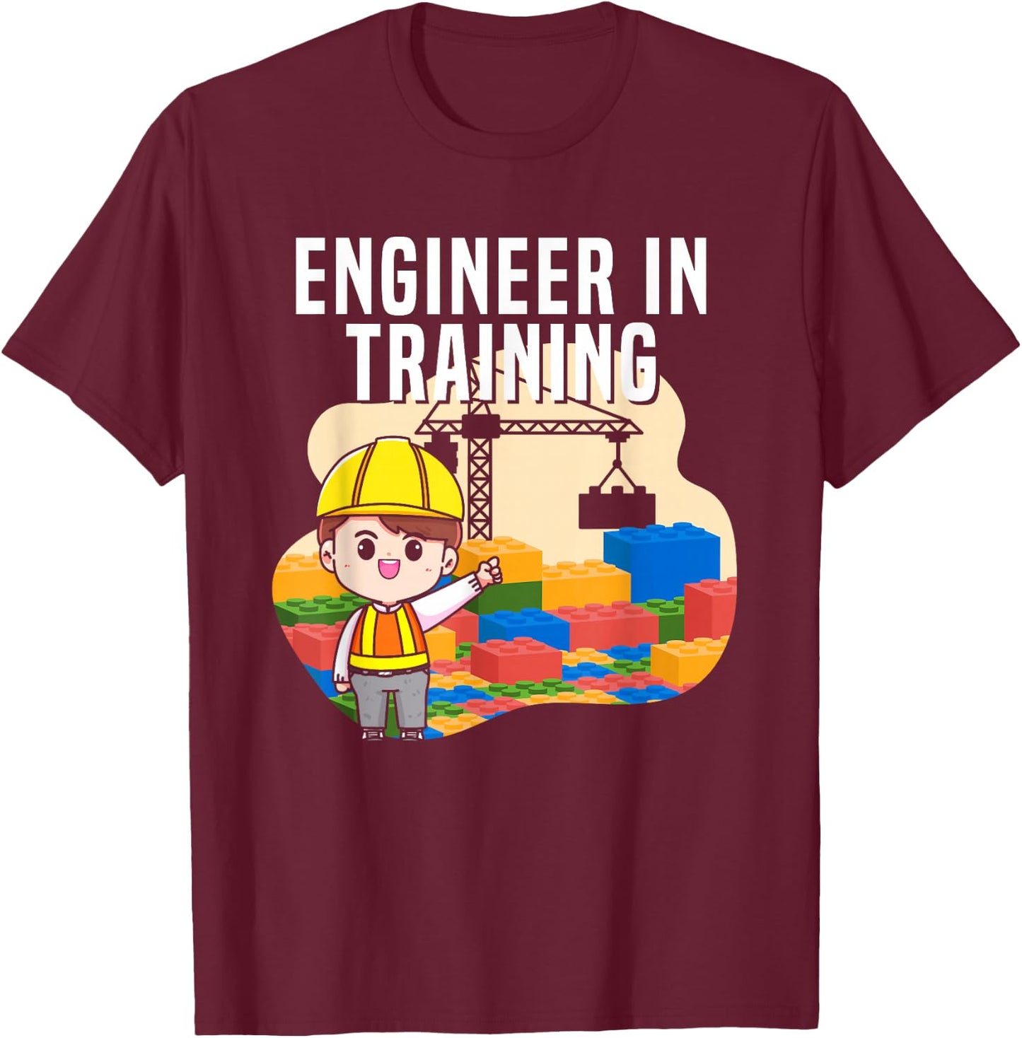 Engineer In Training | Building Blocks | Master Builder T-Shirt - T-Shirt | Maroon