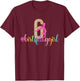6th Birthday Gymnastics Girls Rainbow Party Gymnast T-Shirt - T-Shirt | Maroon