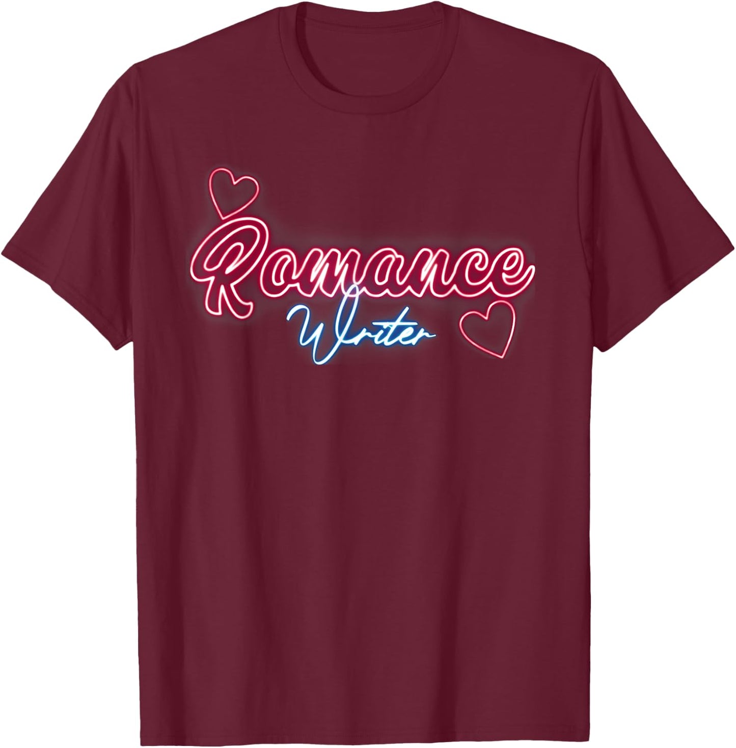 Romance Writer Book Author Literary Novelist Writing Genre T-Shirt - T-Shirt | Maroon