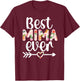 Best Mima Ever Mima Grandma Mima Grandmother T-Shirt - T-Shirt | Maroon