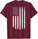 Vintage American Flag 4th Of July Patriotic Men (ON BACK) T-Shirt - T-Shirt | Maroon