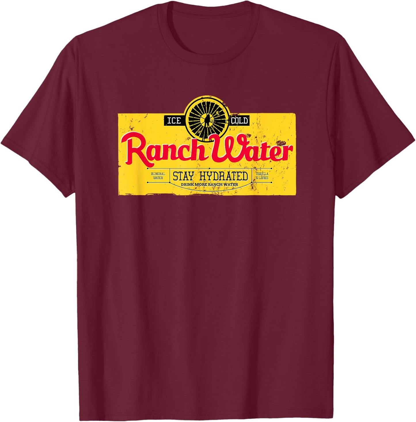 Drink Ranch Water Proud Southern Pride Thing Vintage Graphic T-Shirt - T-Shirt | Maroon